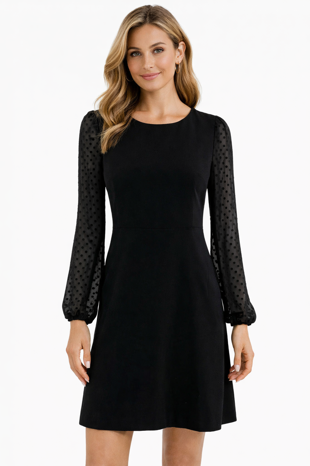 Ann Taylor Black Dot Pre-Owned Ladies Dress - Size 0 Petite