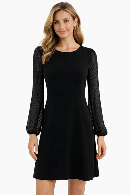 Ann Taylor Black Dot Pre-Owned Ladies Dress - Size 0 Petite