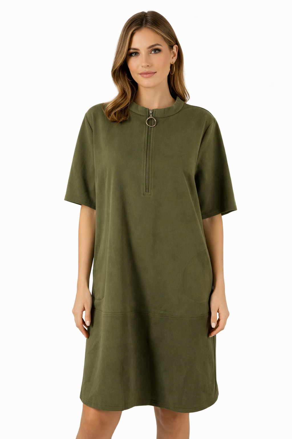 Belle Army Green Pre-Owned Ladies Dress - Size XL