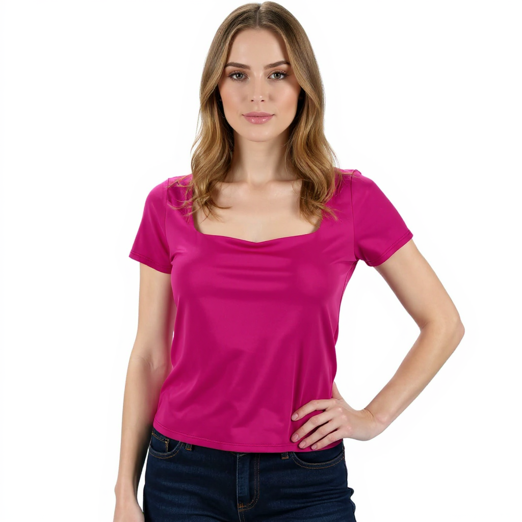 Live In The Moment Pink Solid Pre-Owned Ladies Top - Size Large - Margaret’s Fine Consignment