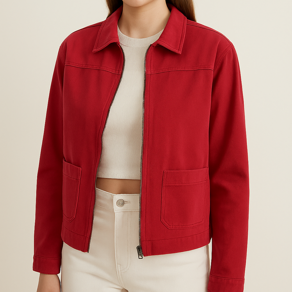 Skye's The Limit Pink Solid Jacket - Size Large