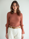 Altar'd State Rust Ribbed Top Size Small