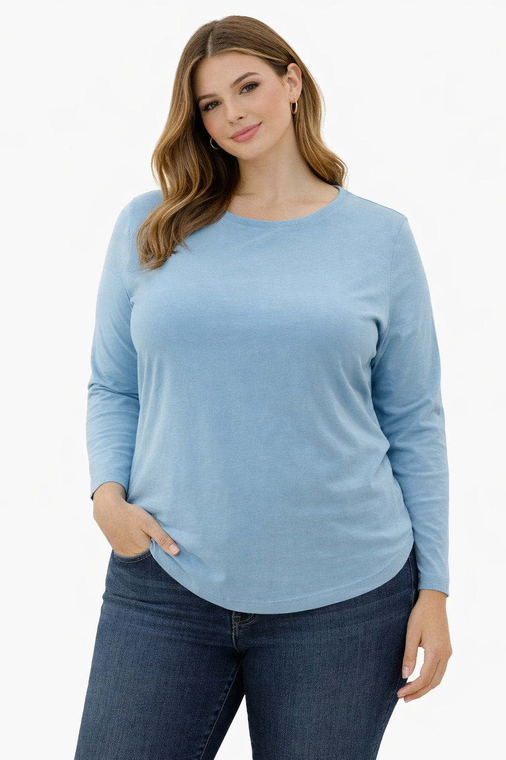 Talbots Blue Solid Pre-Owned Ladies Top - Size XL