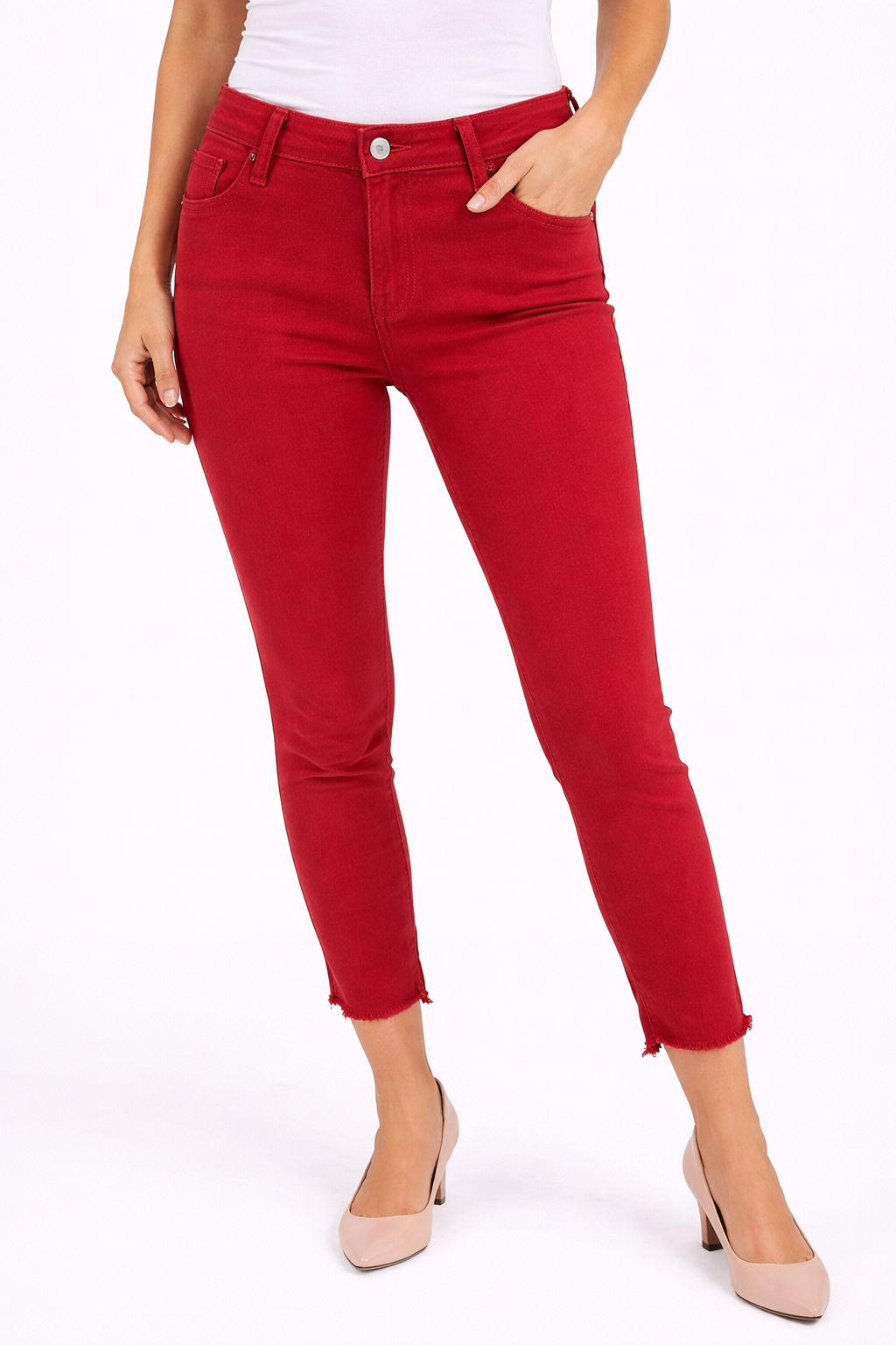 Just Black Burgandy Pre-Owned Ladies New with Tags Jeans - Size 2