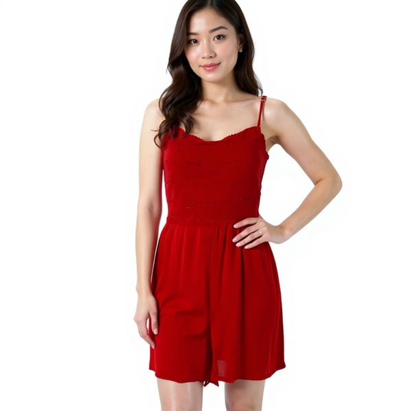 LOFT Red Pre-Owned Ladies Romper – Size XL