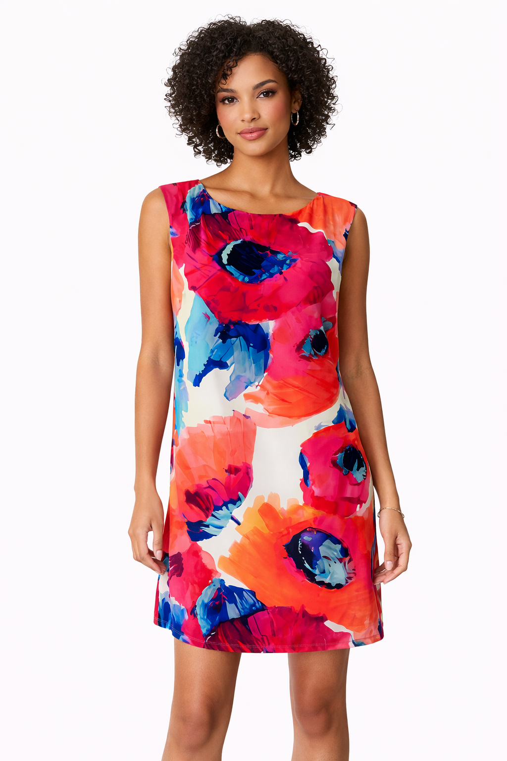 Trina Turk White/Orange/Blue Floral Pre-Owned Ladies Dress - Size 12 - Margaret’s Fine Consignment