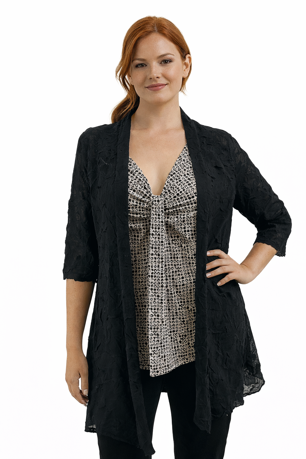 Eileen Fisher Black Pre-Owned Ladies Shrug - Size Large Petite - Margaret’s Fine Consignment