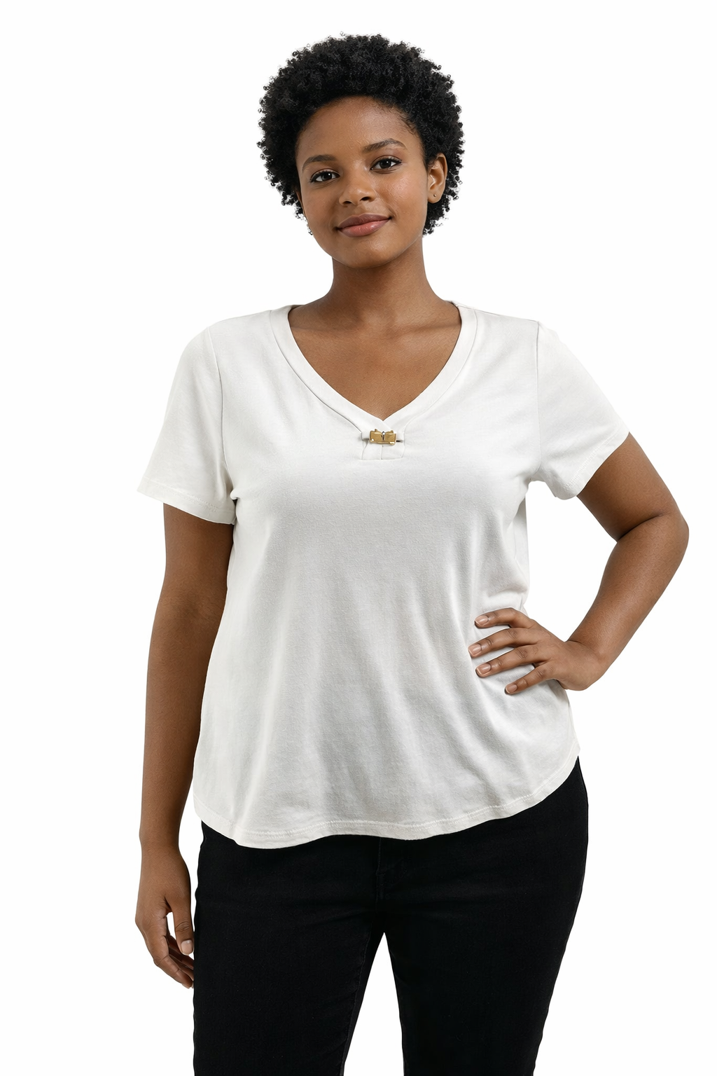 Talbots White Solid Pre-Owned Ladies Casual Top - Size Medium Petite - Margaret’s Fine Consignment
