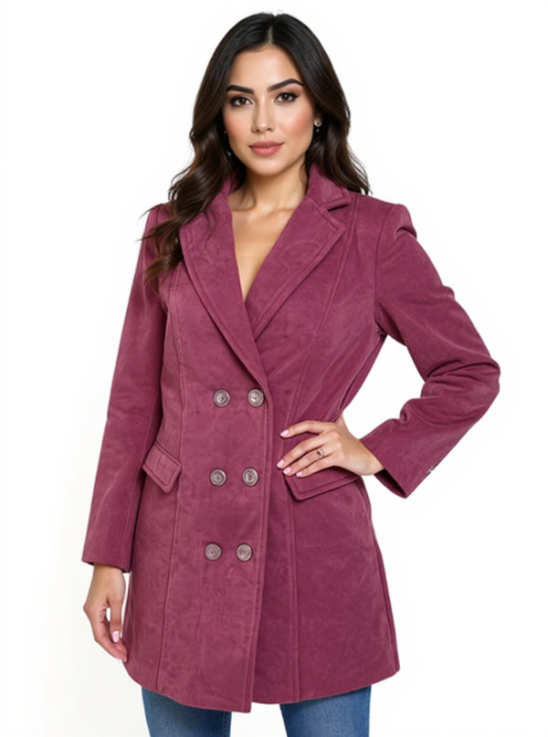 Flame Maroon Pre-Owned Ladies New with Tags Coat - Size XL