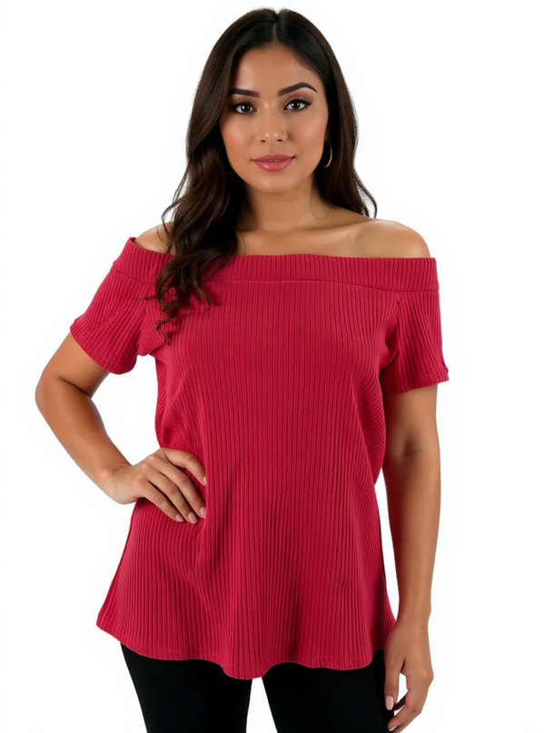 Loft Coral Ribbed Pre-Owned Ladies New With Tags Top - Size XL