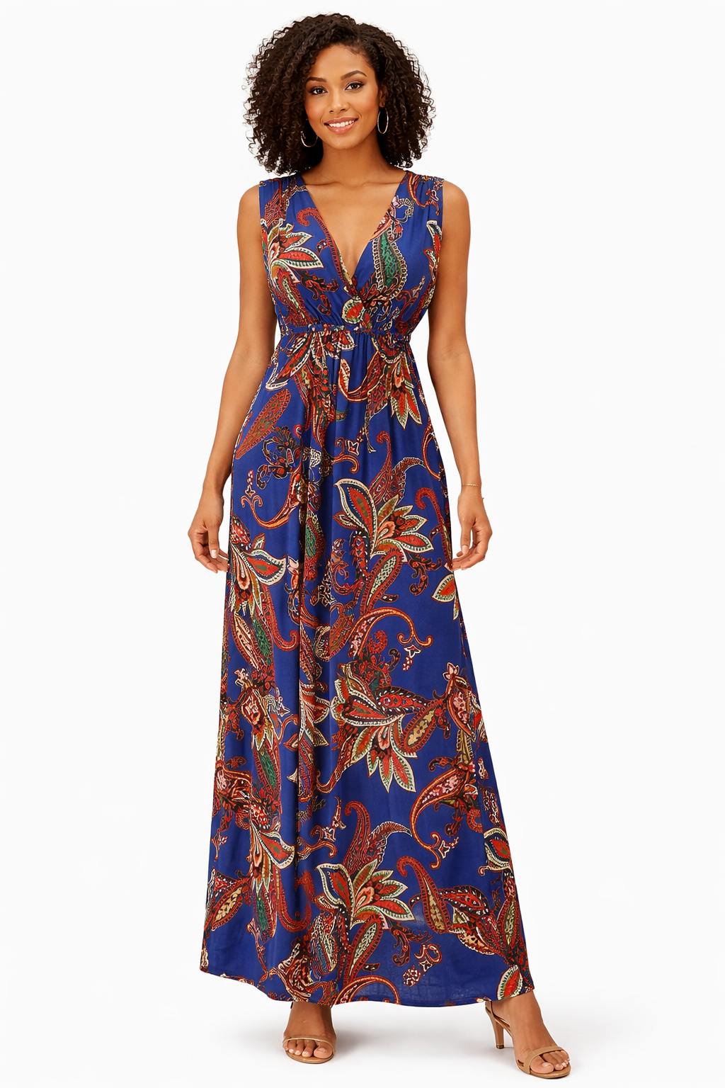 Philosophy Blue/Orange Floral Pre-Owned Ladies Dress - Size Large Petite - Margaret’s Fine Consignment