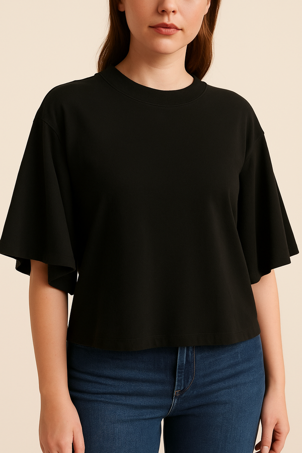 WHO WHAT WEAR Black Top - Size Small