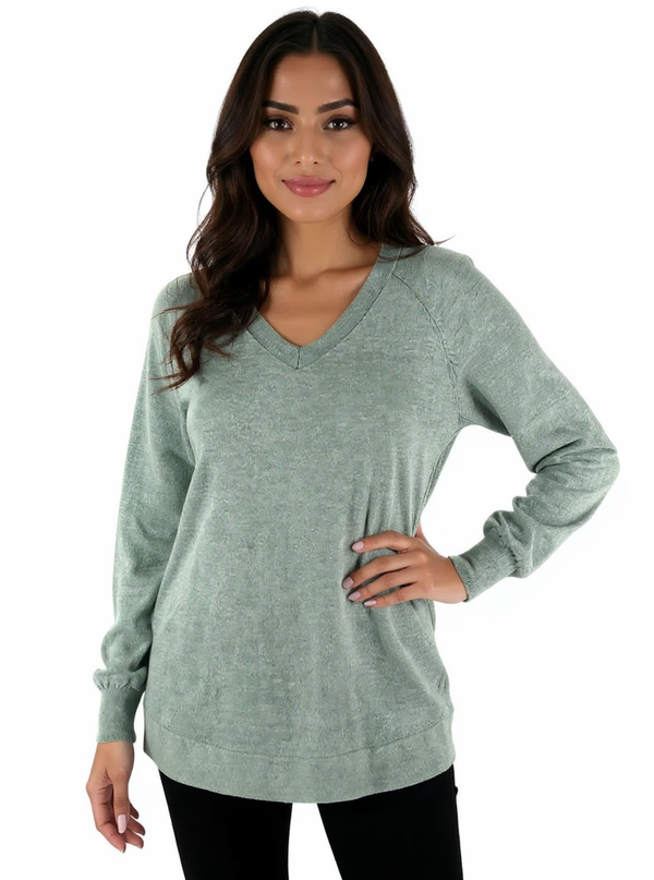 Survival Green Solid Pre-Owned Ladies Top - Size Small