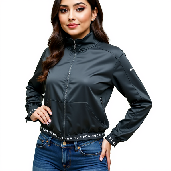 Under Armour Black Solid Pre-Owned Ladies Jacket - Size Small