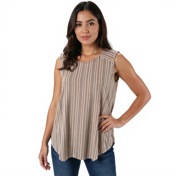 Adrianna Papell Pink Print Pre-Owned Ladies Top - Size Large