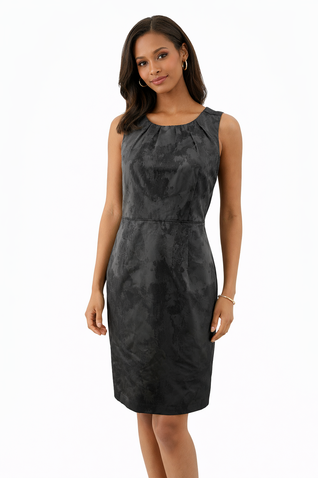 Loft Gray Solid Pre-Owned Ladies Dress - Size 8