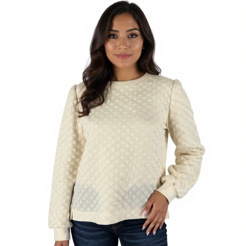 Loft Cream Solid Ladies Pre-Owned Top - Size XL