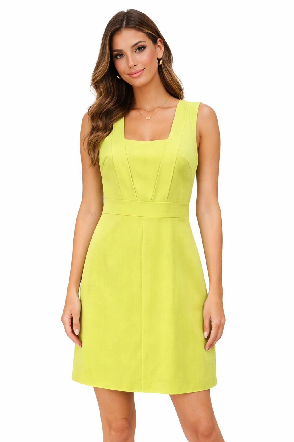 Ann Taylor Yellow Pre-Owned Ladies Dress - Size 6