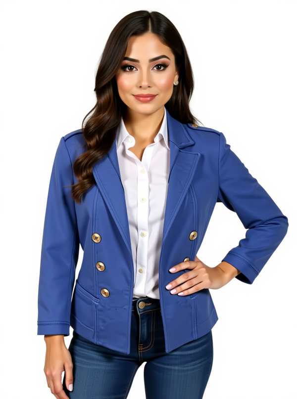 White House Black Market Periwinkle Pre-Owned Ladies Jacket - Size 8