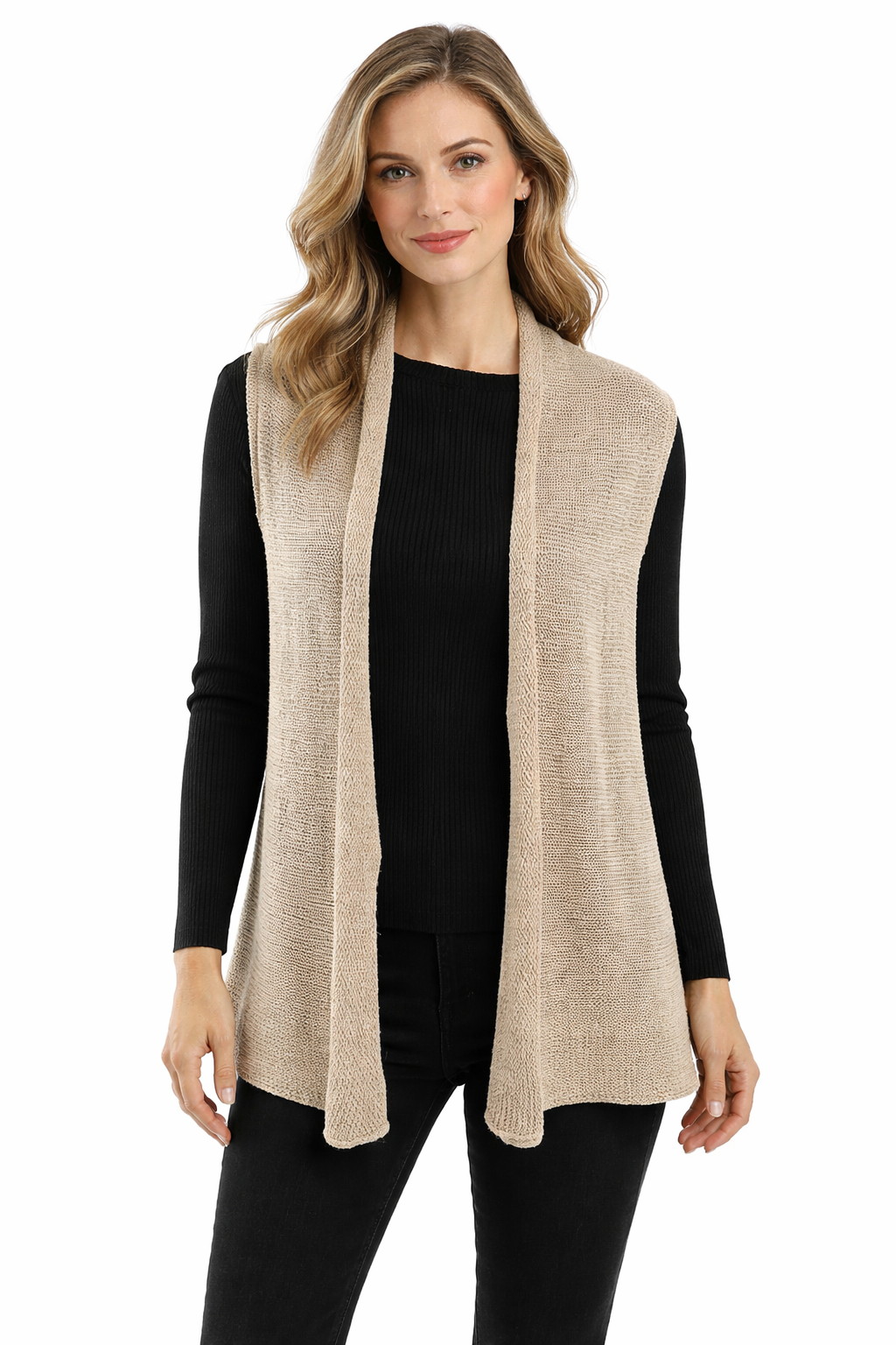 Cabi Tan Solid Pre-Owned Ladies Vest - Size XS