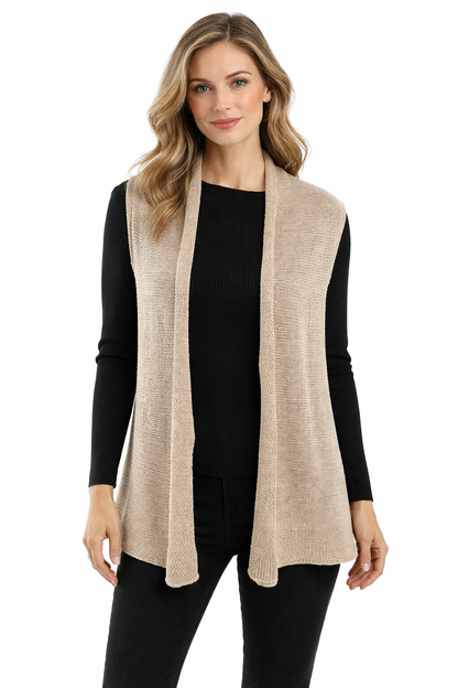 Cabi Tan Solid Pre-Owned Ladies Vest - Size XS