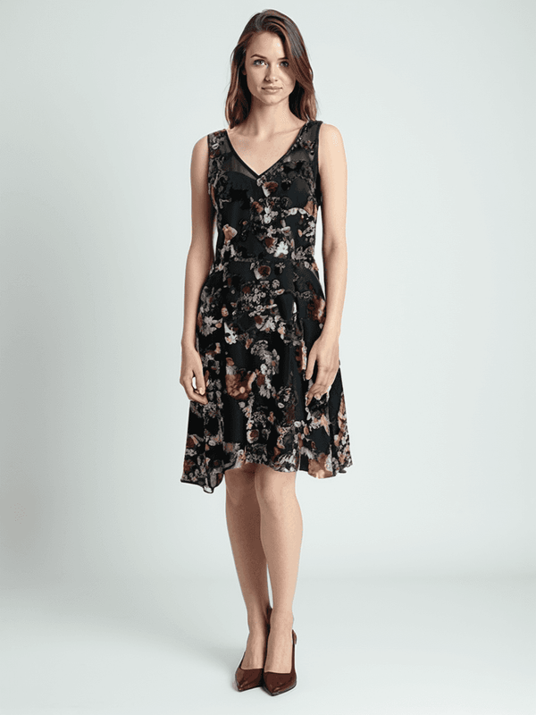 WHBM Black/Pink/Red Floral Pre-Owned Ladies Dress - Size 4 - Margaret’s Fine Consignment