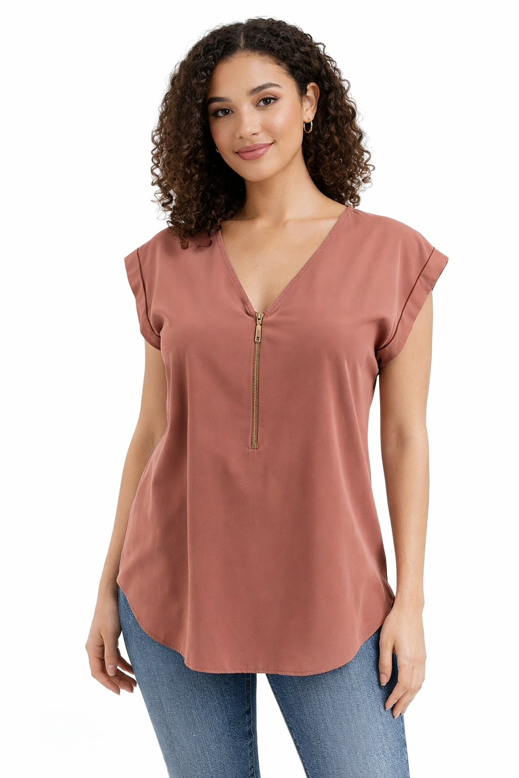 Express Salmon Solid Pre-Owned Ladies Top - Size Small