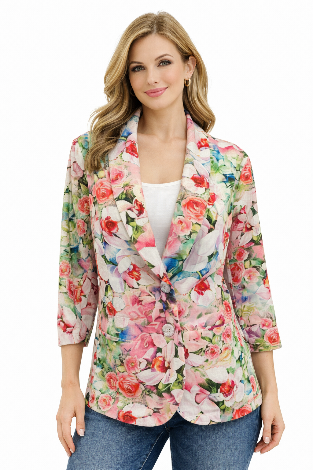 Joseph Ribcoff  Floral Pre-Owned Ladies Blazer - Size 16