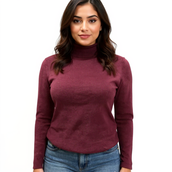 Chico's Maroon Solid Ladies Pre-Owned Top - Size XL