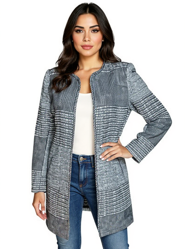 H&M Black/White Pre-Owned Ladies Jacket - Size 6