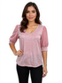 Mauve solid pre-owned ladies top by Gibson Look in size small, featuring a soft fabric and relaxed fit.