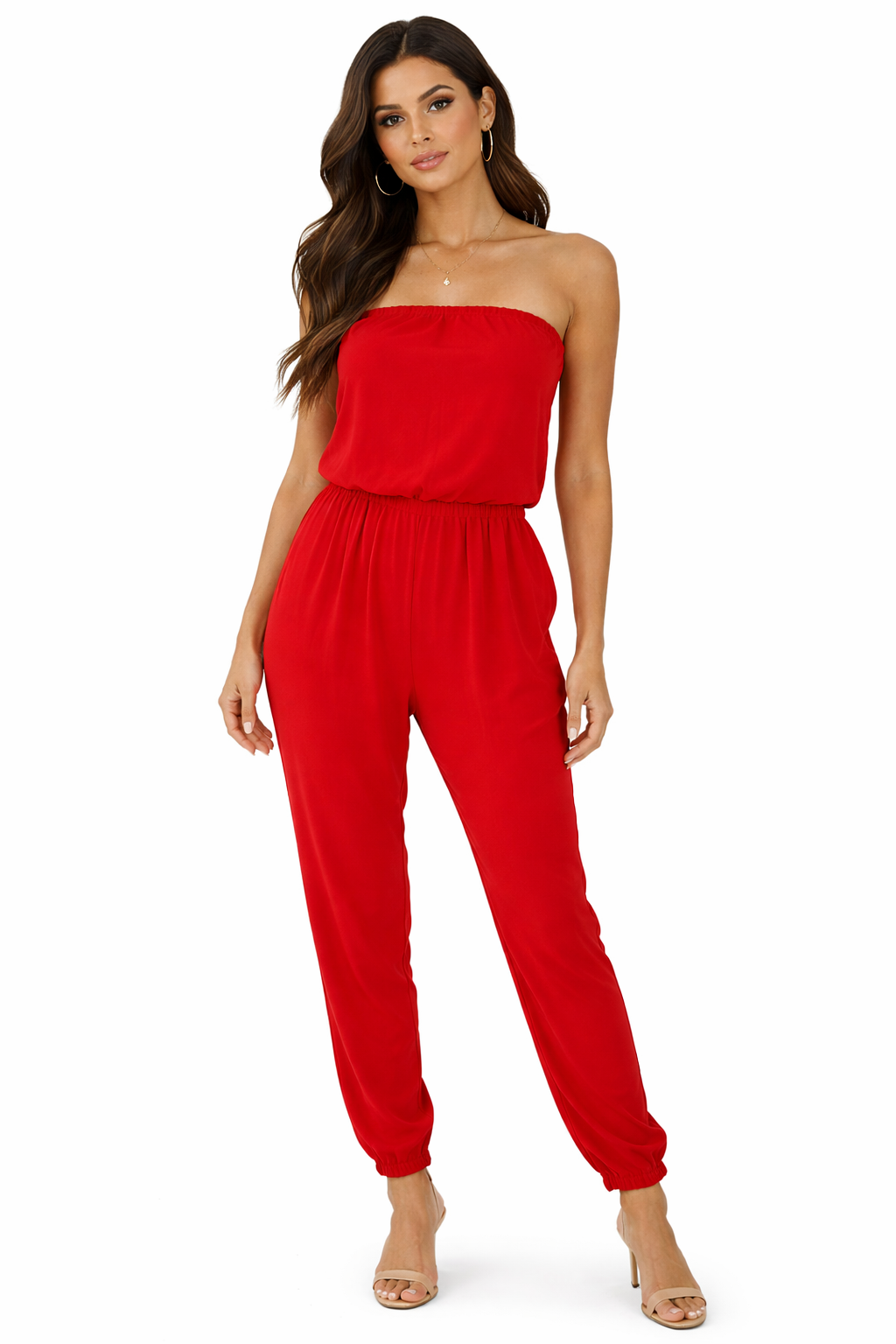 astr Orange/Red Solid Pre-Owned Ladies Jumpsuit - Size XS - Margaret’s Fine Consignment