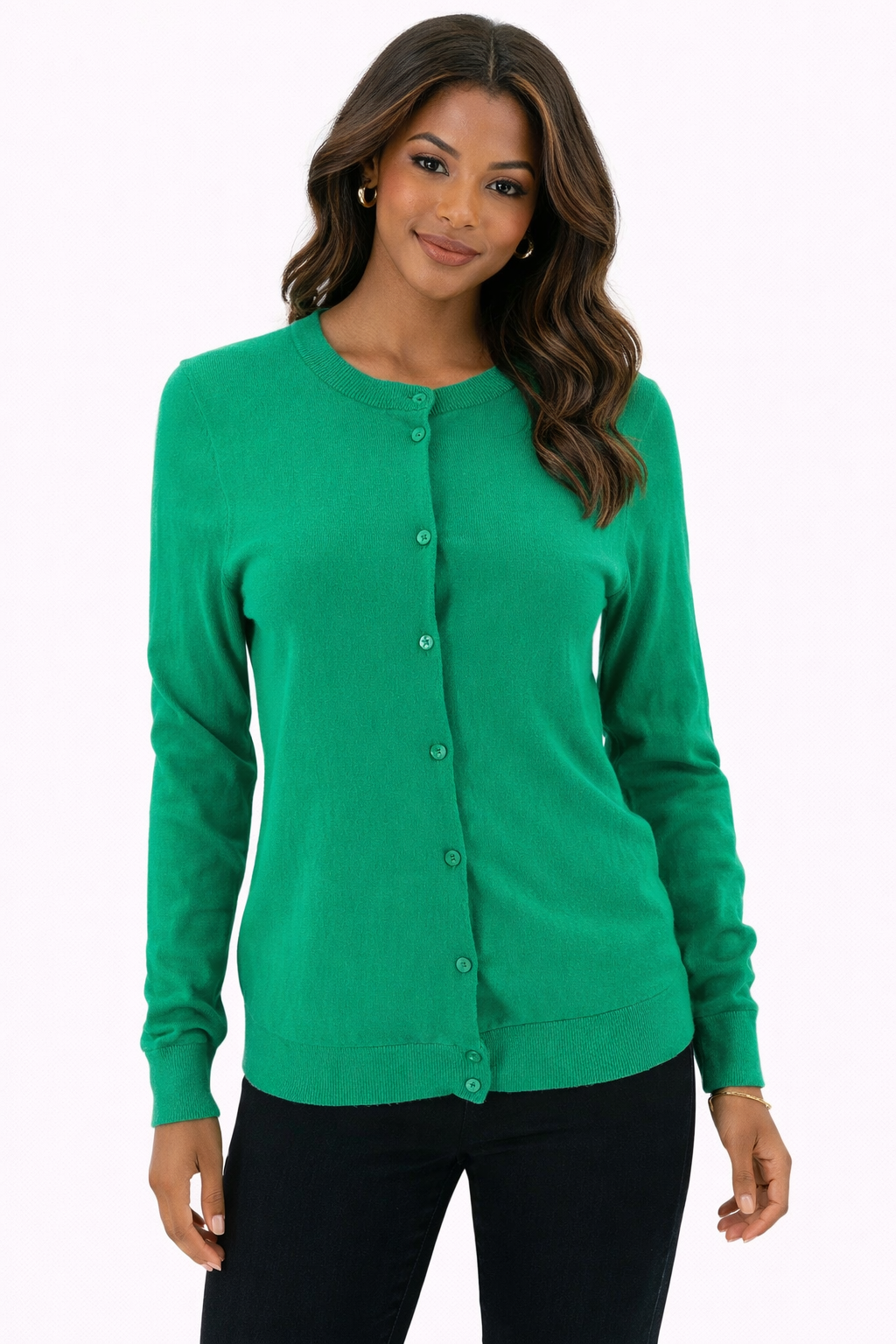 J Crew Green Solid Pre-Owned Ladies Top - Size Medium