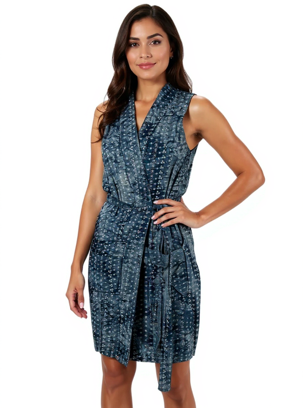 bcbg Blue Print Pre-Owned Ladies New With Tags Dress - Size Small