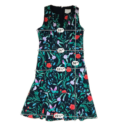 Kate Spade New York Hummingbird Floral Jacquard Fit &amp; Flare Dress Size 10