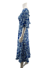 She + Sky Blue Maxi She + Sky Blue Floral Smocked Tiered Midi Dress Size Small - Size S