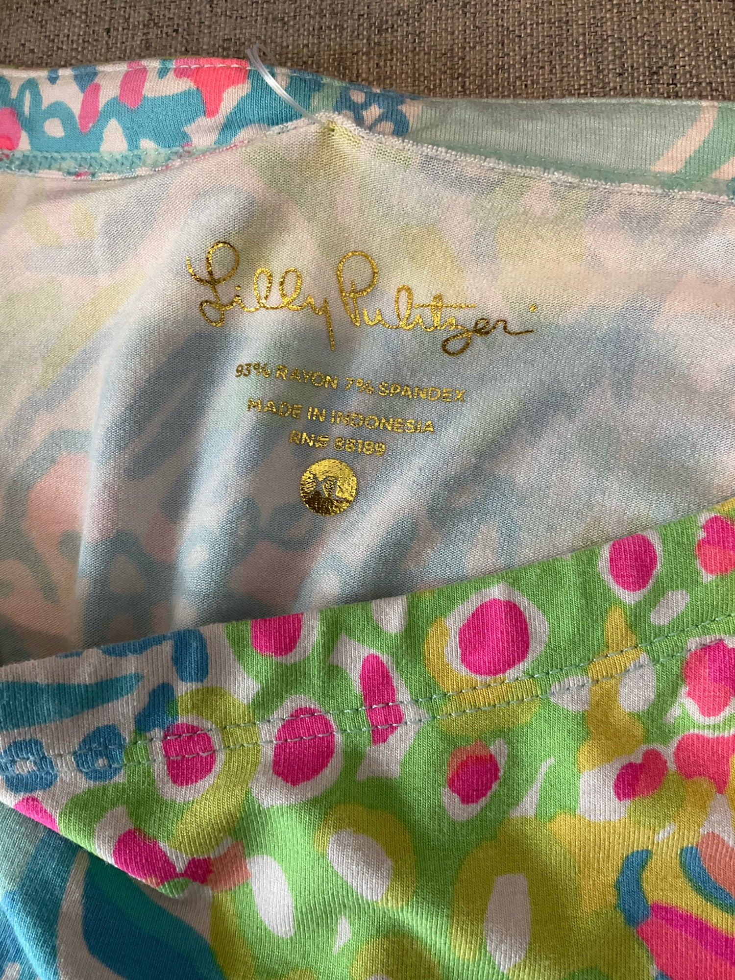 Lilly Pulitzer Marlowe Dress In The Vias Print Boatneck 3/4 Sleeve XL