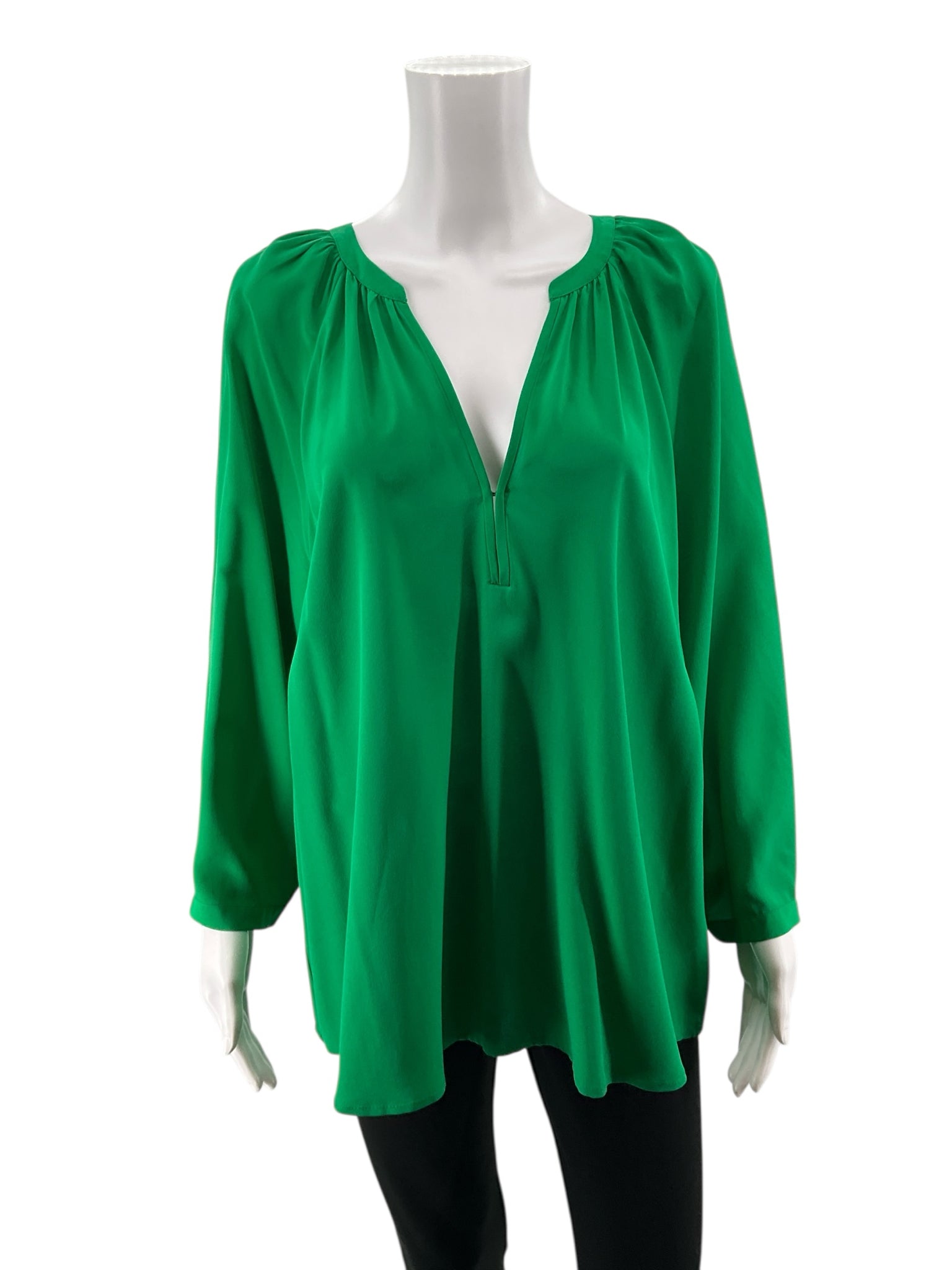 Joie Green Long Sleeve Green Solid Pre-Owned Ladies Casual Top - Size Large - Size L