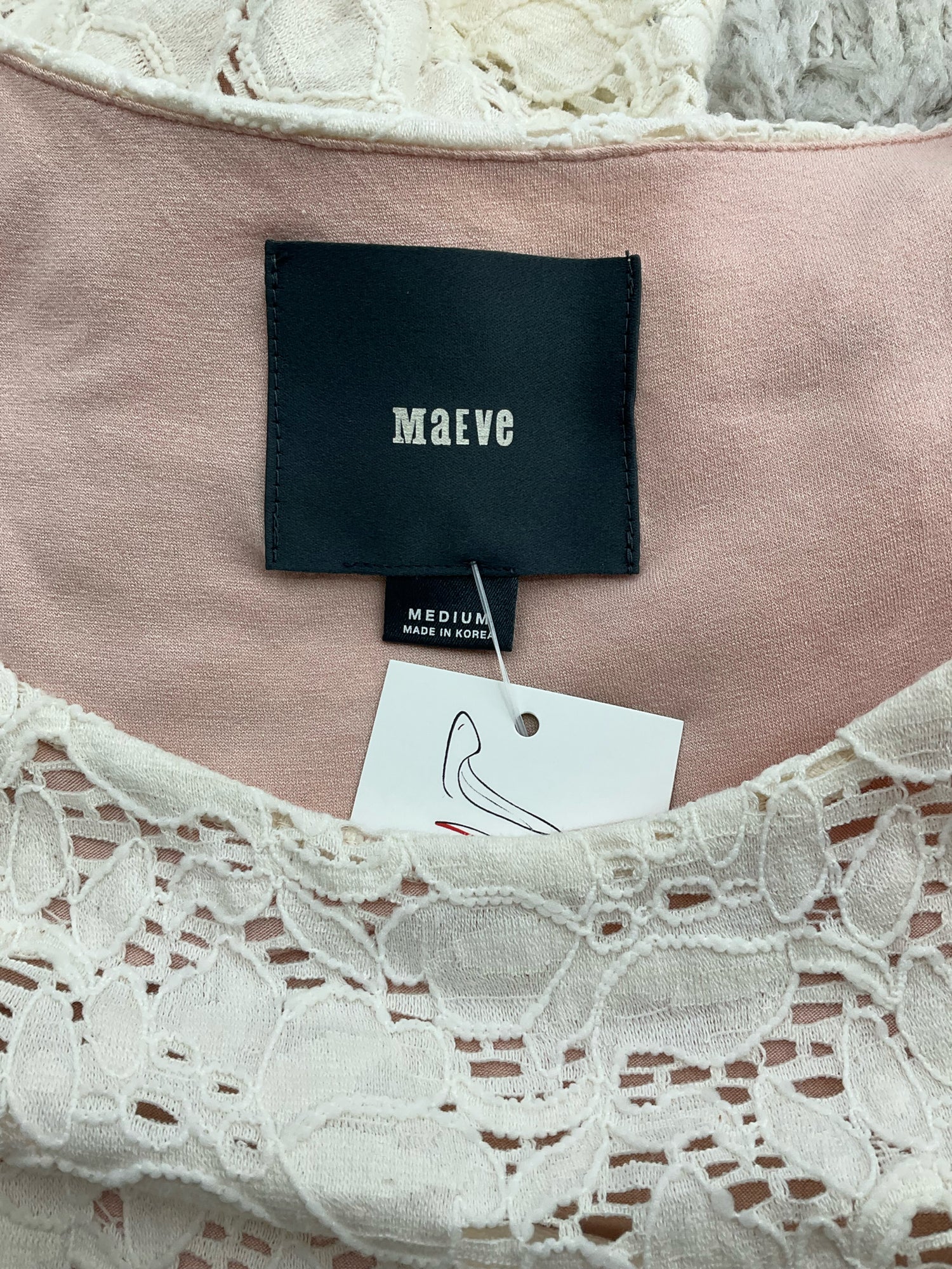 Maeve Cream Lace Pre-Owned Ladies Dress - Size Medium