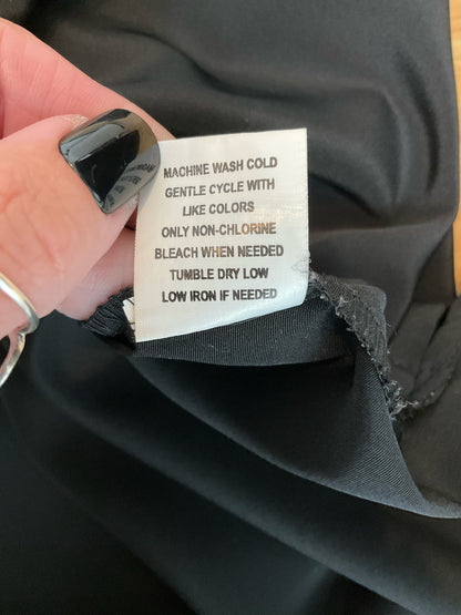 Notations Black Sleeveless Scoop Neck Keyhole Back Blouse Top Size XL