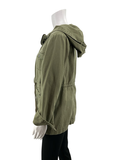 BP. Olive Green Cotton Twill Utility Anorak Jacket | Size Medium