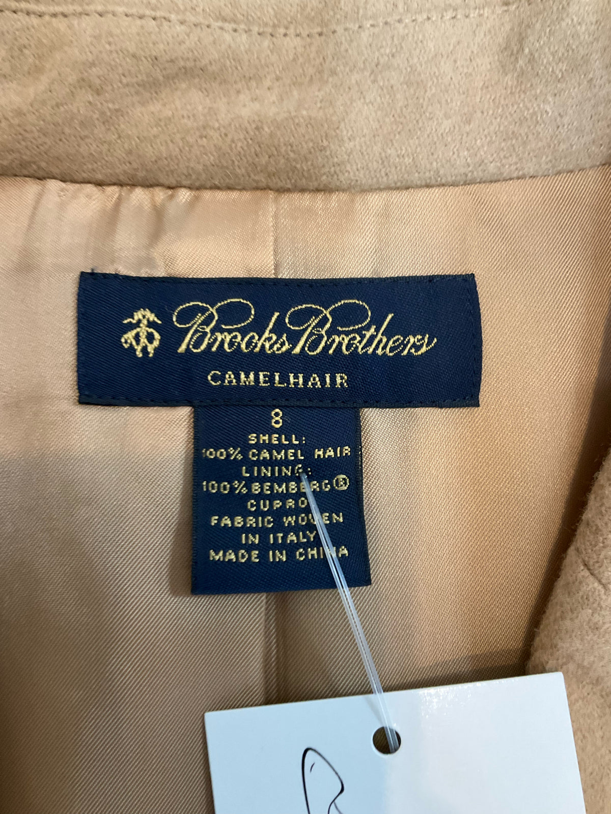 Brooks Brothers Italian Camel Hair Blazer Tan Womens Size 8