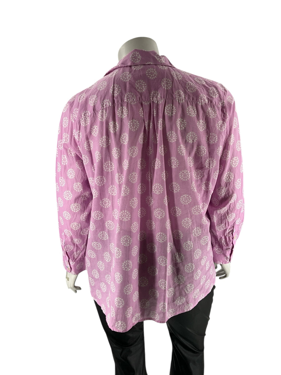 Talbots Pink/White Print Pre-Owned Ladies Casual Top -  Size 3X