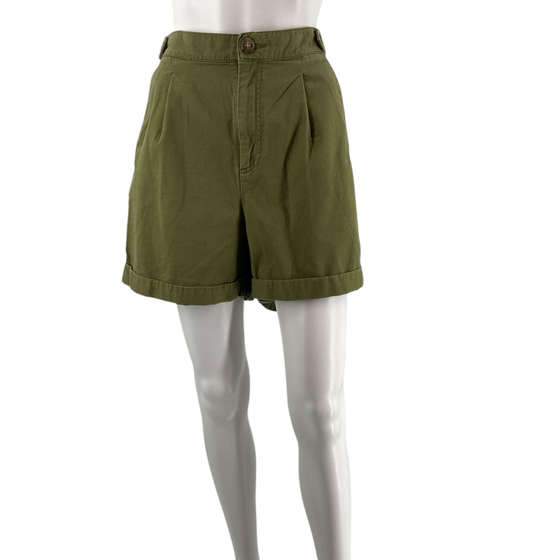 Loft Olive Solid Pre-Owned Ladies Shorts- Size 6 - Margaret’s Fine Consignment