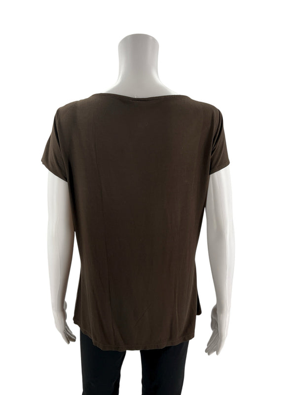 Ann Taylor Brown Pre-Owned Ladies Top - Size Large