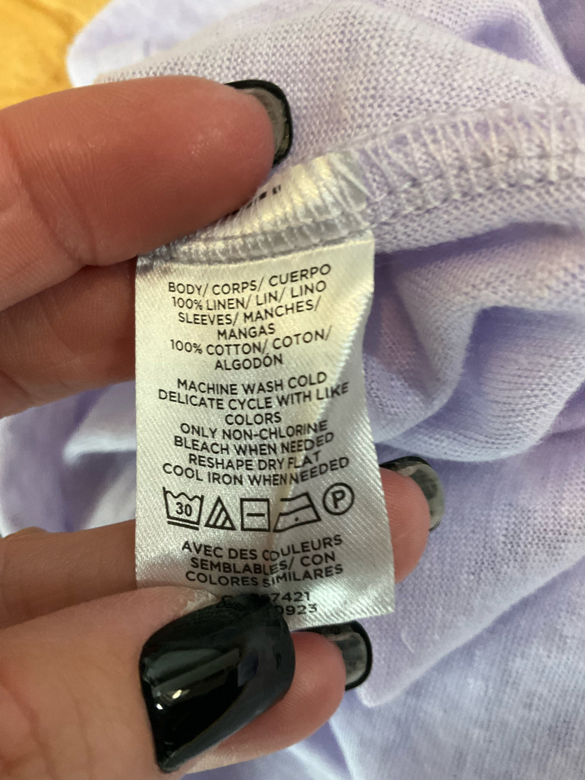 LOFT Lavender Linen &amp; Cotton Flutter Sleeve Top | Size Medium - ONLINE ONLY