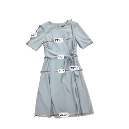 Adrianna Papell Light Blue Crepe Short Sleeve Sheath Midi Dress Size 8 - ONLINE ONLY