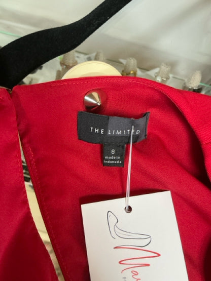 The Limited Red Asymmetrical Drape Sheath Dress Size 8