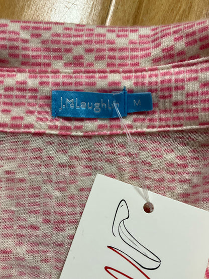 J.McLaughlin Catalina Linen Blend Chevron Print Button Down Top Size Medium