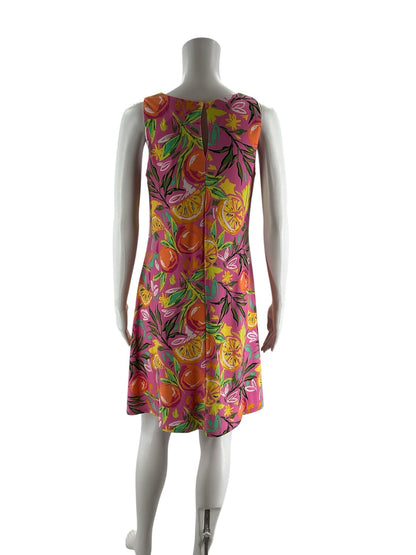 Cappagallo Pink/Green/Orange Fruit Pre-Owned Ladies Dress - Size XS - Margaret’s Fine Consignment